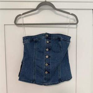 Denim Tube Top